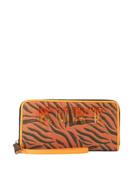  Kurt Geiger London Kurt Tiger-print Zip-around Wallet - Orange 