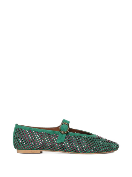  Kurt Geiger London Mayfair Buckle-embellished Ballet Flats - Green 