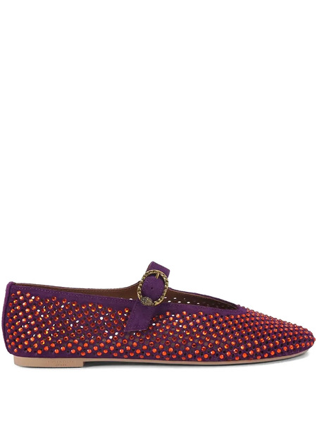 Kurt Geiger London Mayfair Crystal-embellished Ballet Flats - Purple 