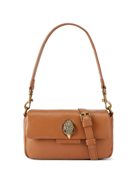  Kurt Geiger London Mini Oxford Eagle-head Leather Clutch Bag - Brown 