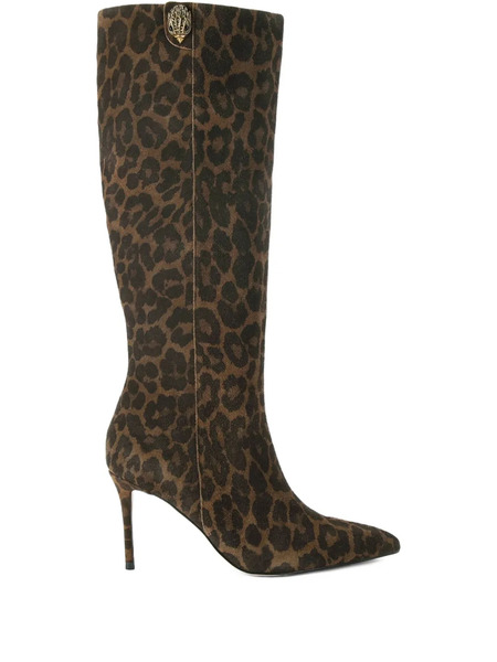  Kurt Geiger London 85mm Belgravia Leopard-print Knee-high Boots - Brown 