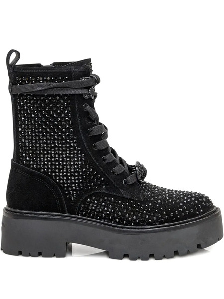  Kurt Geiger London 50mm Crystal-embellished Boots - Black 