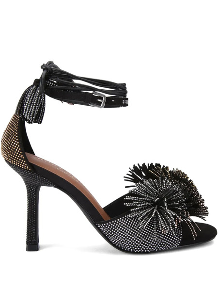  Kurt Geiger London 90mm Pom Pom Sandals - Black 