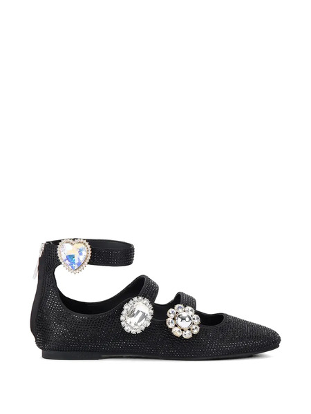  Kurt Geiger London Ornate Gladiator Embellished Ballet Flats - Black 