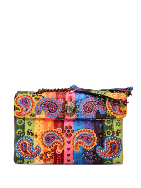  Kurt Geiger London Paisley-print Chain-strap Cross Body Bag - Yellow 