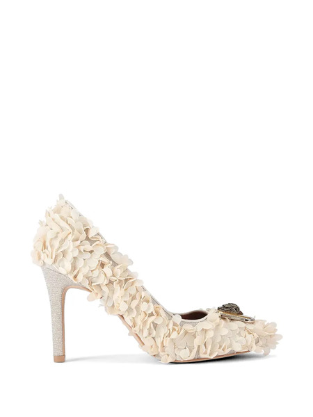  Kurt Geiger London Pimlico Floral-appliqué Pumps - Neutrals 