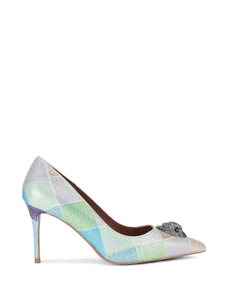  Kurt Geiger London Rhinestone Appliqué Pumps - Silver 