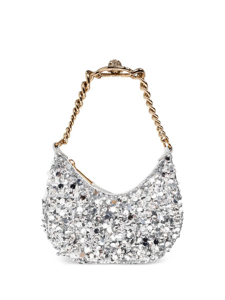  Kurt Geiger London Small Chelsea Sequin Chain-strap Shoulder Bag - Silver 