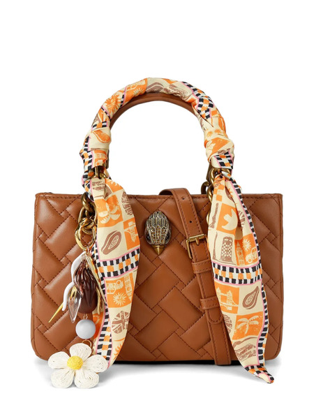  Kurt Geiger London Square Kensington Quilted Mini Bag - Brown 
