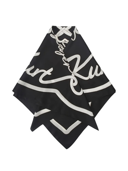 Kurt Geiger London Square Patterned Scarf - Black 