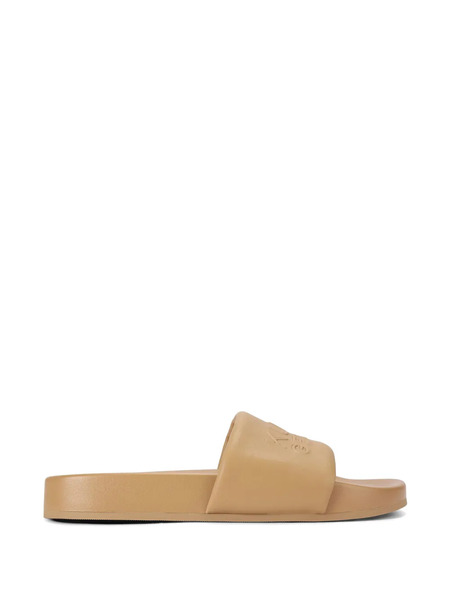  Kurt Geiger London Stacked Logo-embossed Slides - Neutrals 