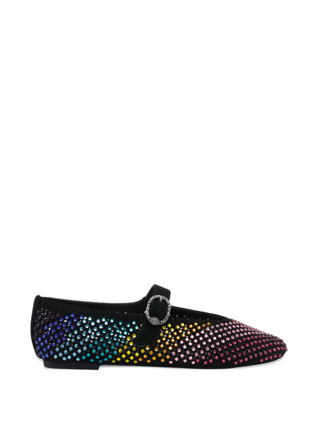  Kurt Geiger London Strass Buckle Ballet Flats - Black 