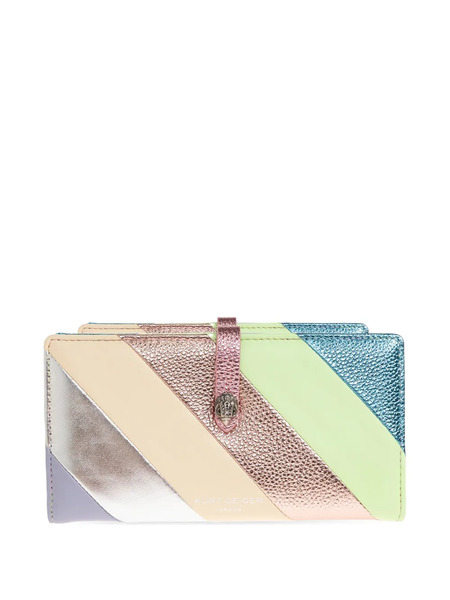  Kurt Geiger London Striped Calf Leather Wallet - Neutrals 