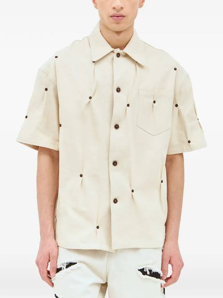  Kusikohc Multi-rivet Short-sleeves Shirt - Neutrals 