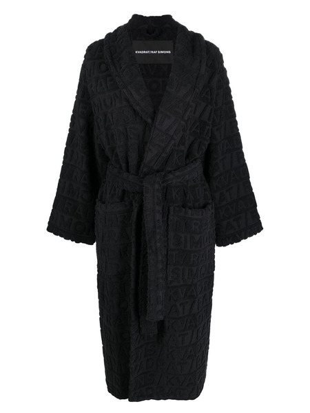  Kvadrat X Raf Embossed-logo Bathrobe - Black 