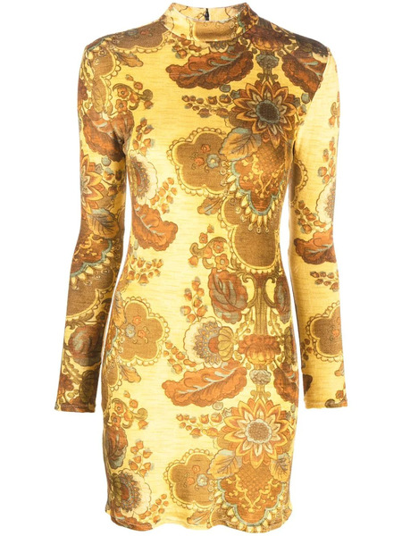  Kwaidan Editions All-over Graphic-print Dress - Yellow 