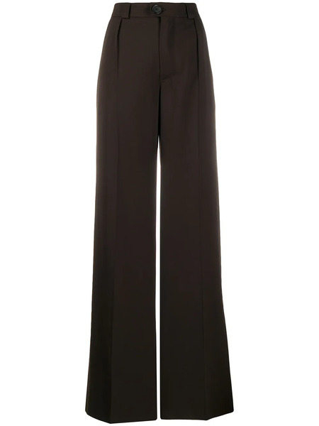  Kwaidan Editions High-waist Flared Trousers - Brown 