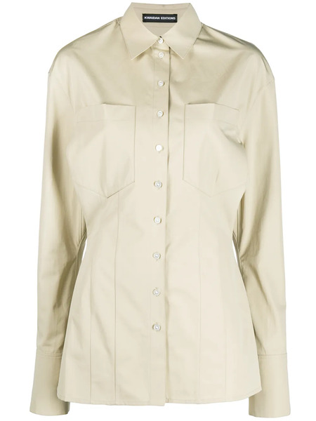  Kwaidan Editions Patch Pocket Shirt - Neutrals 
