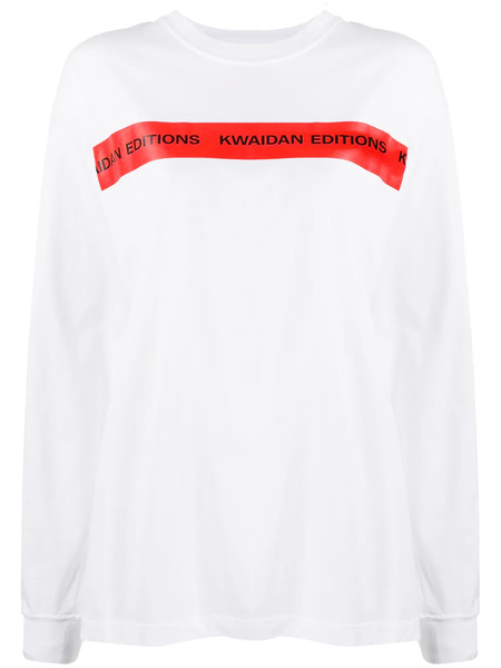  Kwaidan Editions Striped Logo Sweatshirt - White 