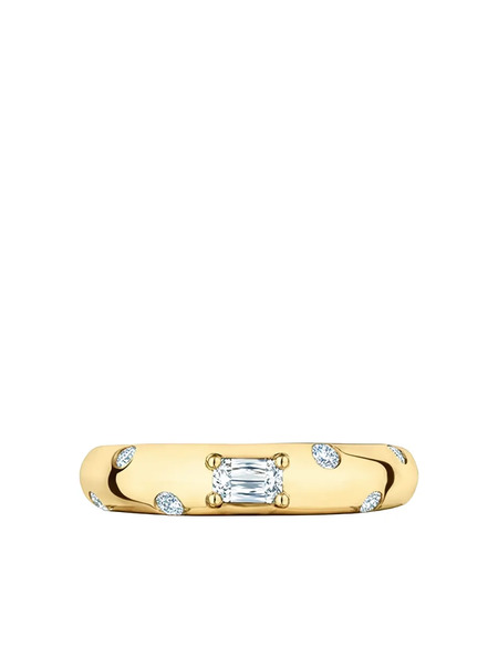  Kwiat 18k Yellow Gold Cobblestone Ashoka Diamond Ring 