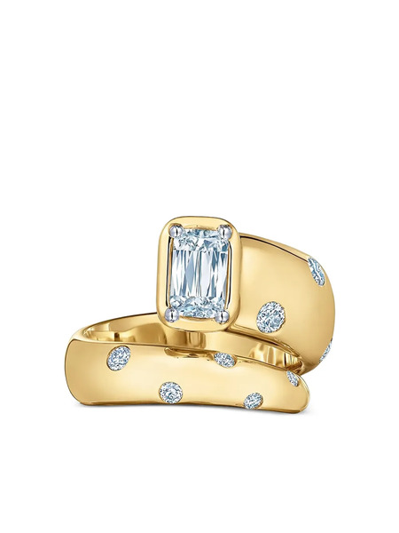  Kwiat 18k Yellow Gold Cobblestone Diamond Ring 