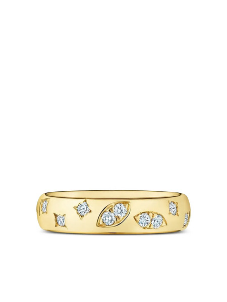  Kwiat 18k Yellow Gold Cobblestone Star Diamond Ring 