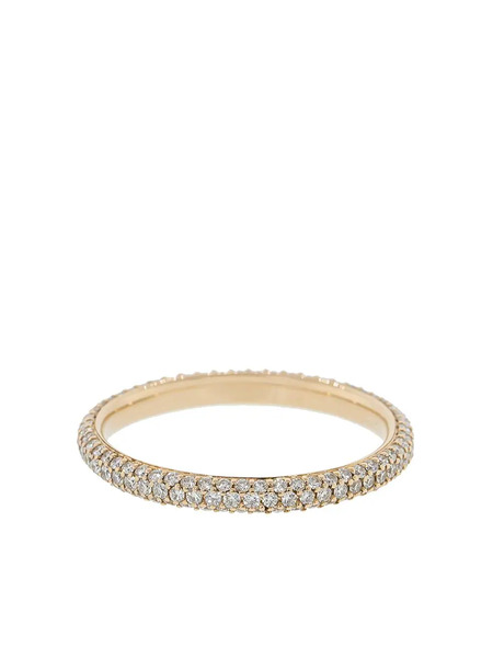  Kwiat 18kt Rose Gold Moonlight 3-row Pave Diamonds Ring - Pink 