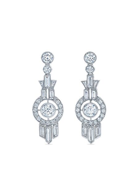  Kwiat 18kt White Gold Diamond Splendor Pendant Earrings - Silver 