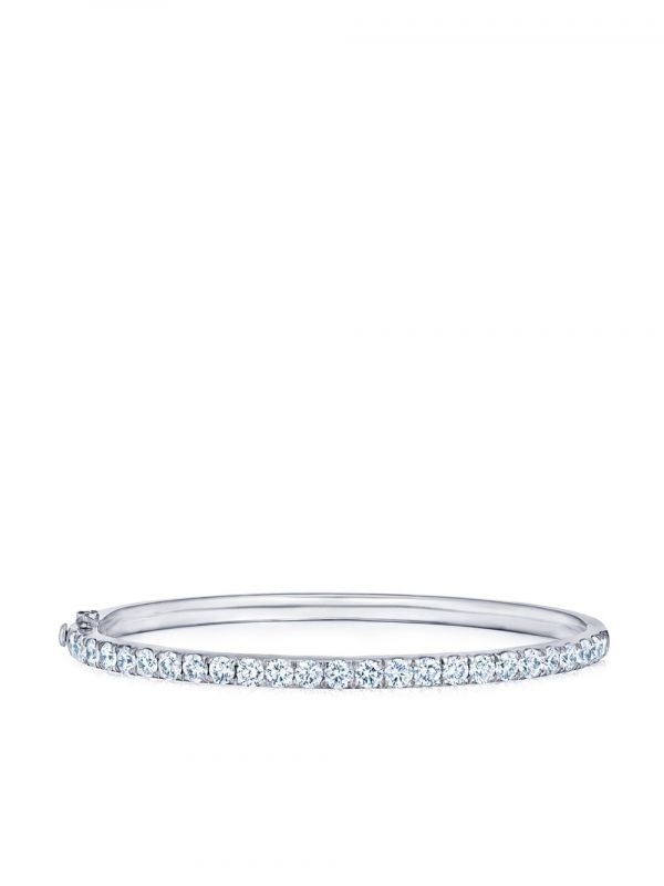  Kwiat 18kt White Gold Diamond Stackable Bangle - Silver 