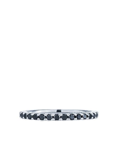  Kwiat 18kt White Gold Diamond Stackable Slim Ring - Silver 