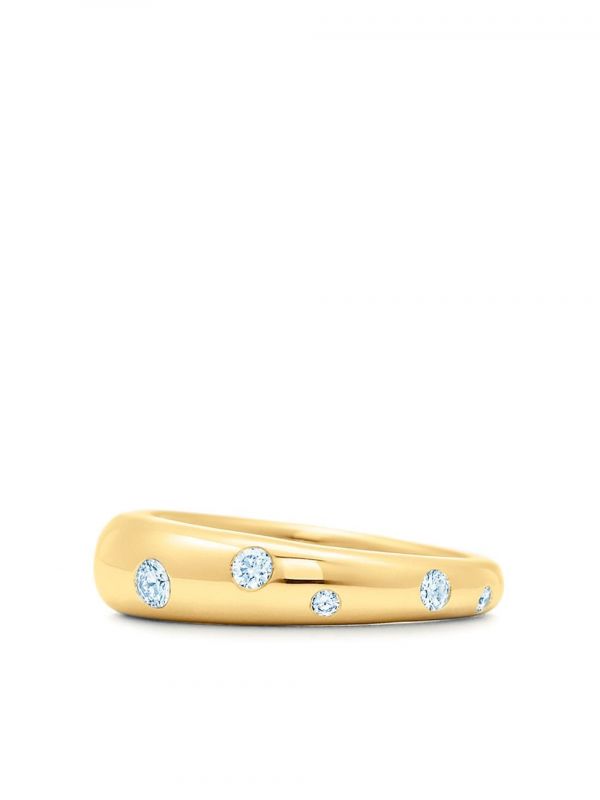  Kwiat 18kt Yellow Gold Cobblestone Diamond Accent Ring 