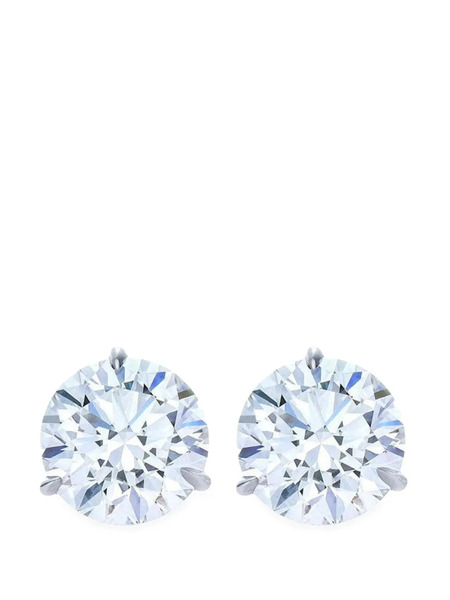  Kwiat Platinum Round Diamond Earrings - Silver 