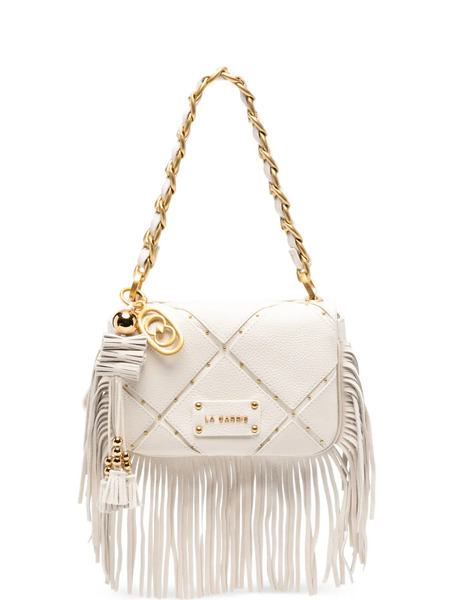  La Carrie Small Isabel Fringed Shoulder Bag - Neutrals 