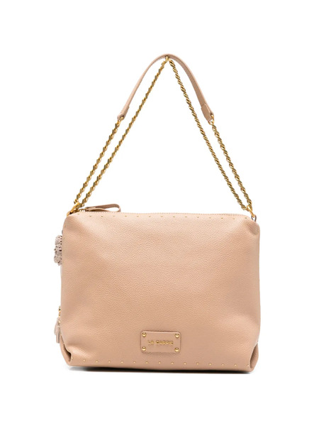  La Carrie Studs-embellished Shoulder Bag - Neutrals 