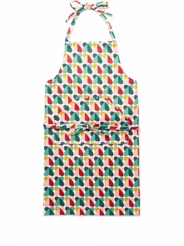  La Doublej All-over Graphic Print Apron - Green 
