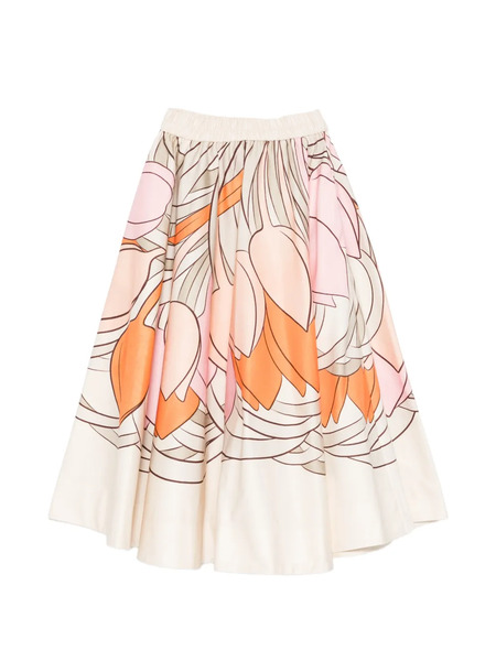  La Doublej Balerina Floral-print Midi Skirt - Neutrals 