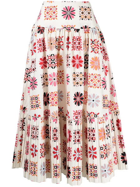  La Doublej Balletto Midi A-line Skirt - Neutrals 