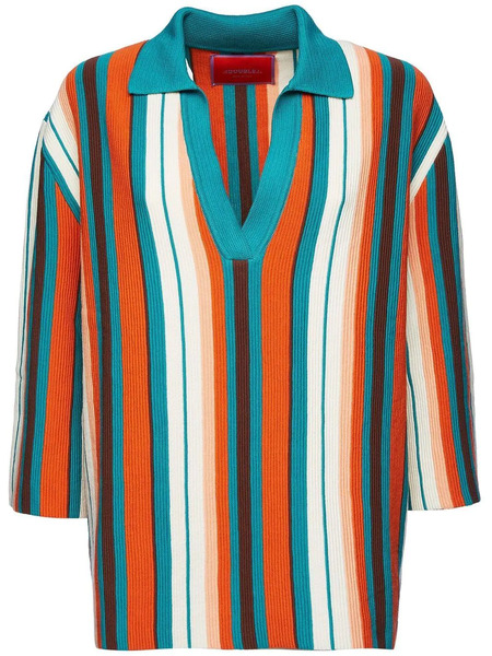  La Doublej Bay Polo Stripe-pattern Jumper - Red 
