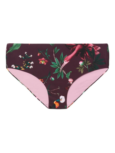  La Doublej Boy Floral-print Bikini Briefs - Brown 