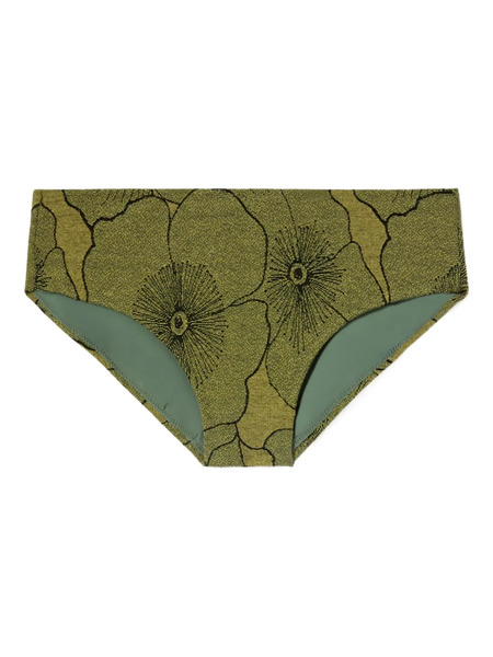  La Doublej Boy Floral-print Bikini Briefs - Green 