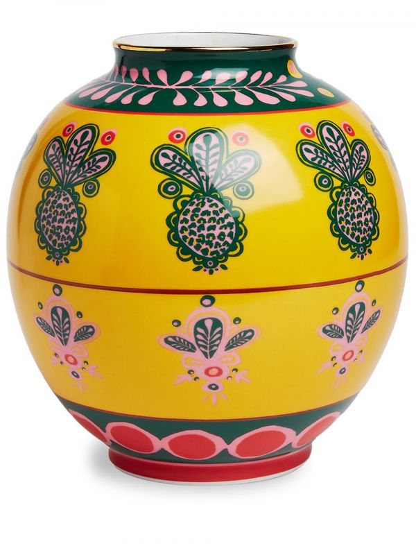  La Doublej Bubble Pineapple Vase (23cm) - Yellow 