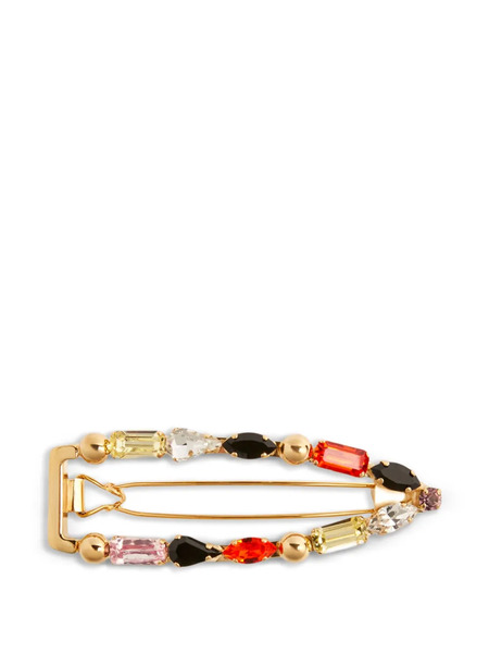  La Doublej Crystal-embellished Hair Clip - Gold 
