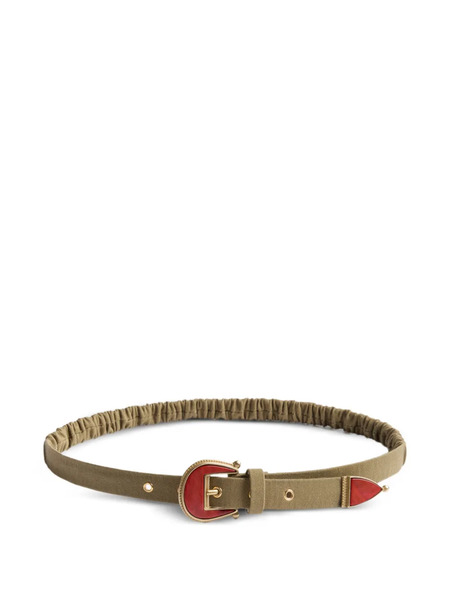  La Doublej Eyelet Detail Buckle Belt - Neutrals 
