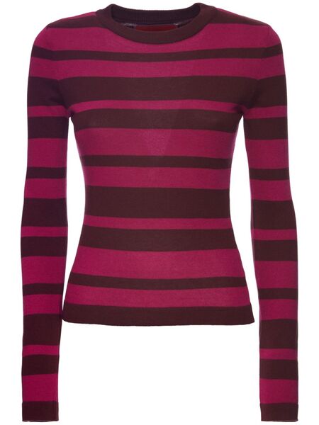  La Doublej Fine-knit Striped Jumper - Purple 