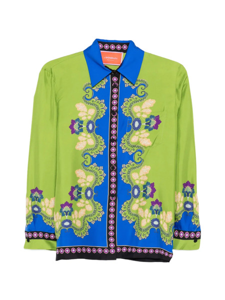  La Doublej Floral Buttoned Shirt - Green 