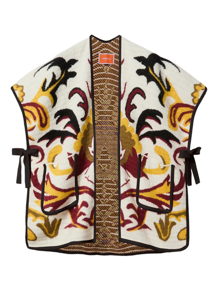  La Doublej Floral-pattern Cape - White 