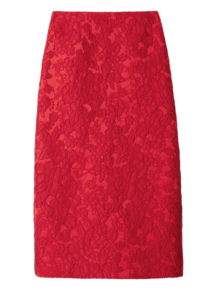  La Doublej Floral-pattern Skirt - Red 