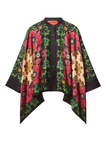  La Doublej Floral-print Blouse - Brown 