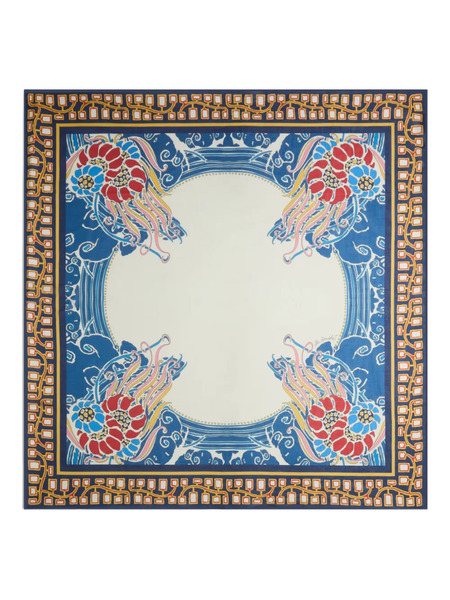  La Doublej Floral-print Pareo - Blue 