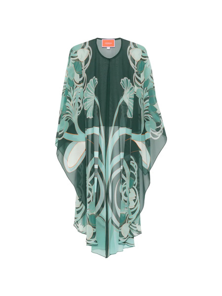  La Doublej Floral Sheer Beach Cover-up - Green 